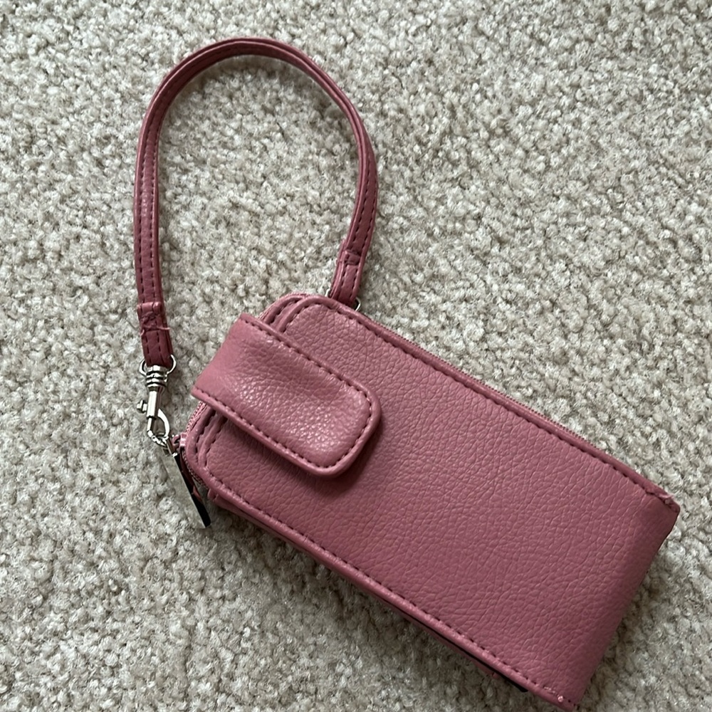 🌻 5/$15 Sonoma pink wristlet/phone case EUC